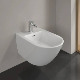 Биде Villeroy Boch Antao подвесное  375 x 560 mm, Stone White Белый матовый